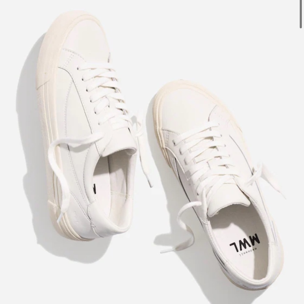 Madewell Leather Low Top Platform Sneakers Sz 8.5